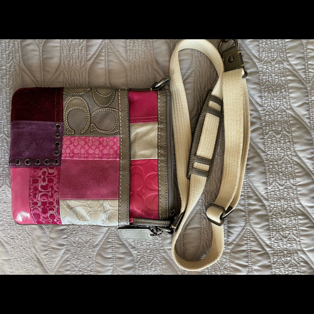 Coach Authentic Pink Patchwork Crossbody Bag - image 3